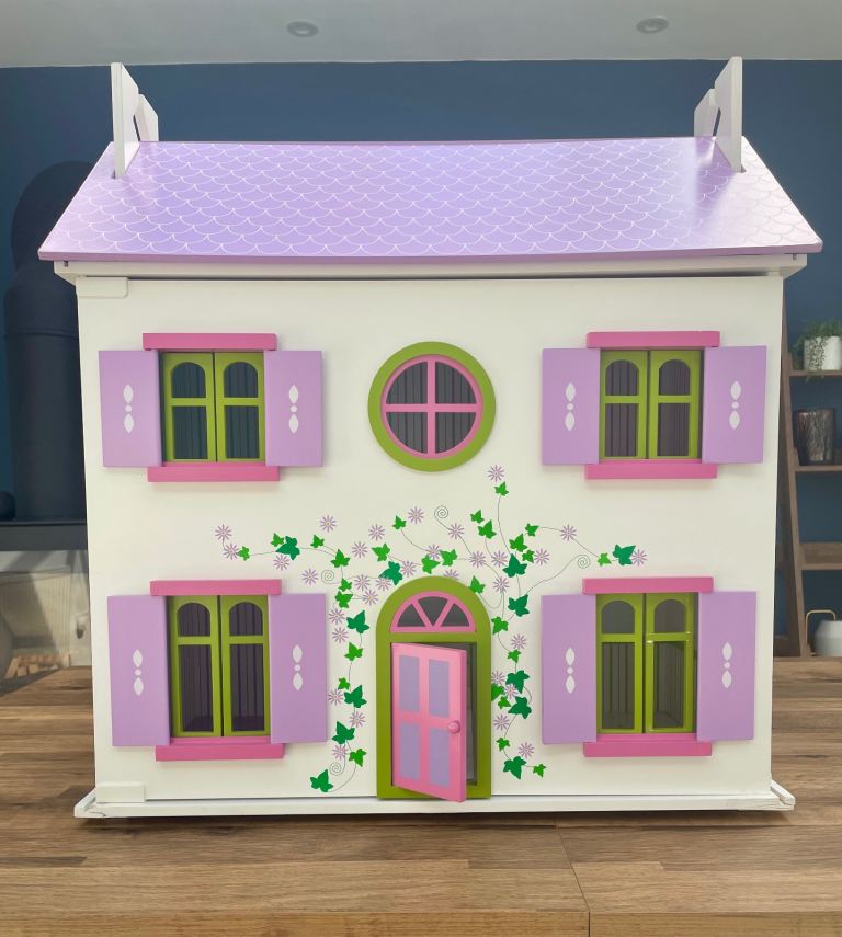 Lilac wooden dolls house - REDUCED 