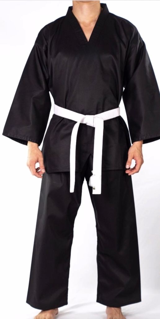 Elite Approved Uniform Black Martial Arts Taekwondo Uniform With Free Belt 4/170