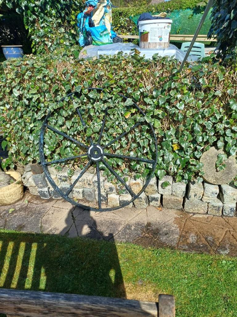 Huge antique cast iron wheel