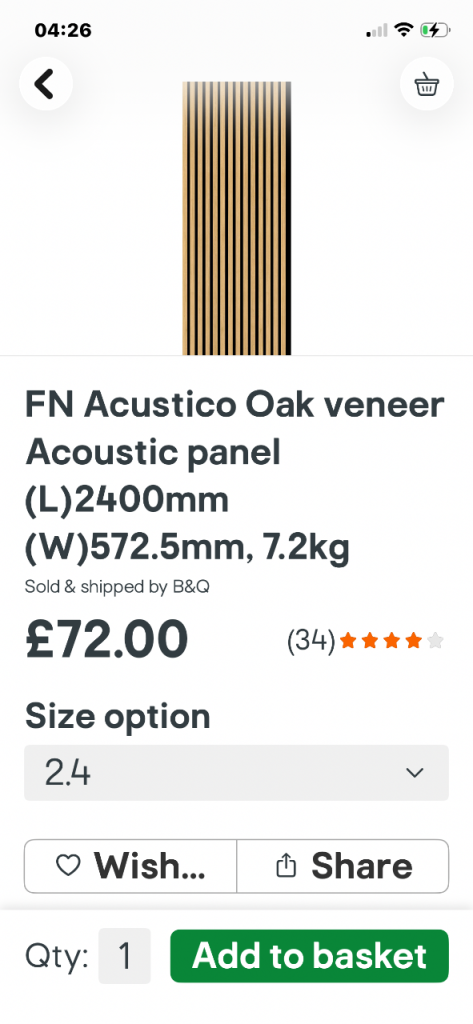 Acoustic oak wall panels