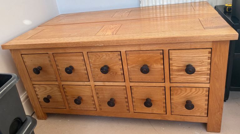 Open to offers! Need rid to make space! Solid oak multi drawer/hidden inside storage chest