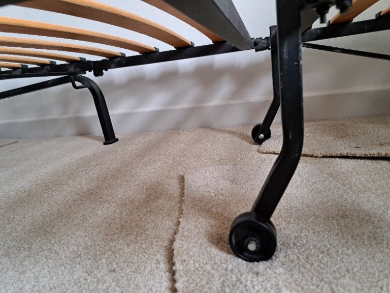 Futon - single and solid - with mattress - £50