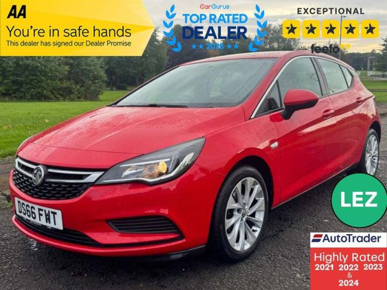 2016 Vauxhall Astra 1.4i Design Hatchback 5dr Petrol Manual Euro 6 (100 ps) Hatchback Petrol Manual