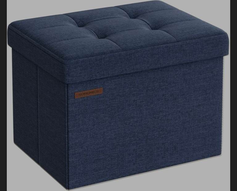 image for A new still boxed flat packed blue canvas folding boxes with lids 