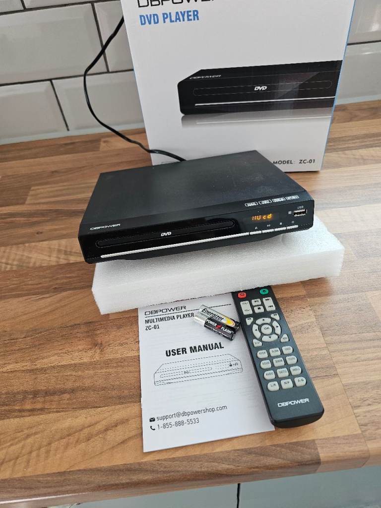 DBPOWER ZC-01 DVD Player with Remote and Manual