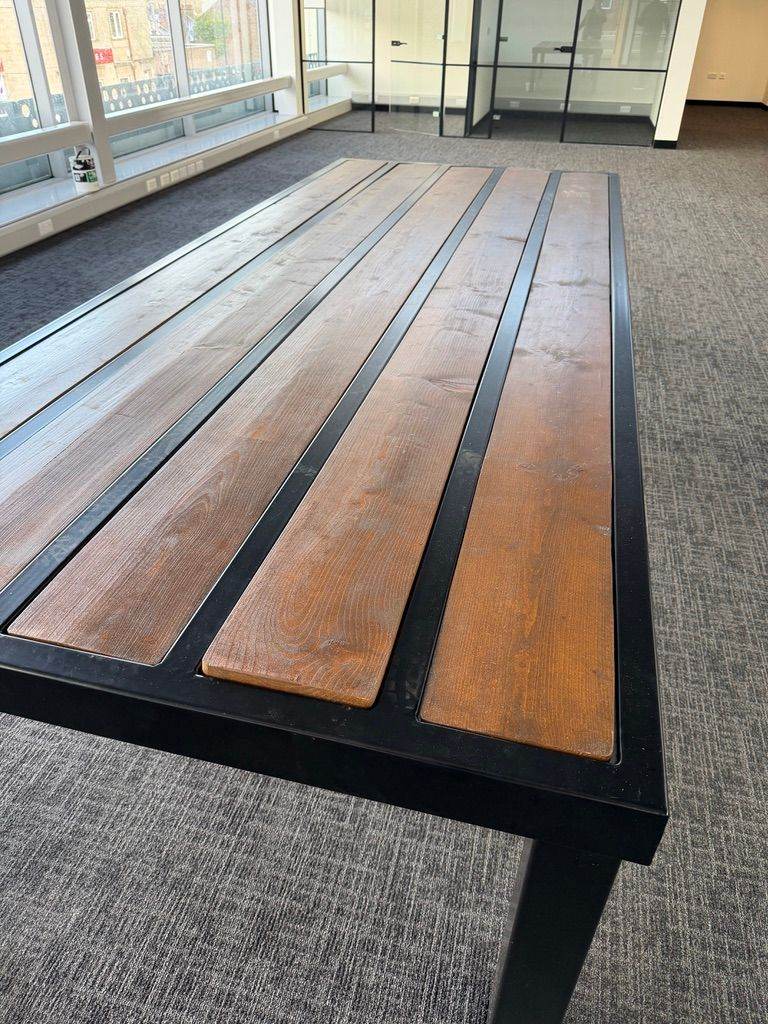 Rustic Industrial-Style Handcrafted Conference Office Table/Reclaimed wood/3.5m