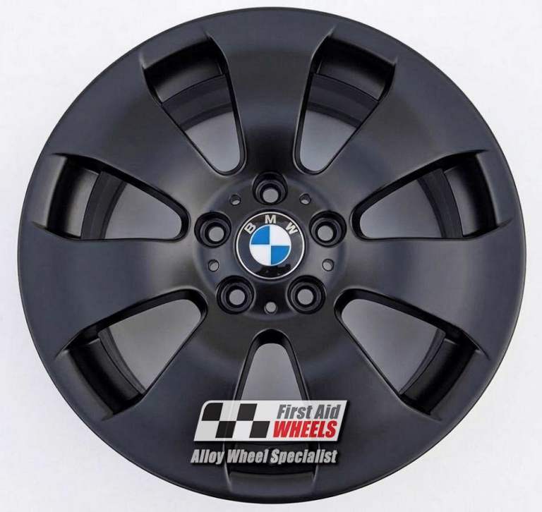 R181BS Swap BMW 3 SERIES 4X 17'' GENUINE STYLE 158 SATIN BLACK ALLOY WHEELS