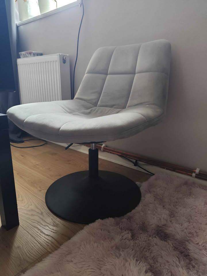 Beige swivel chair