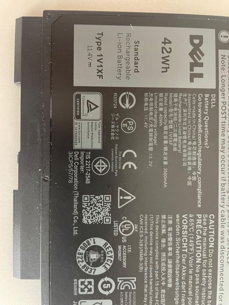 Dell laptop battery latitude precision compatible brand new unused half price 