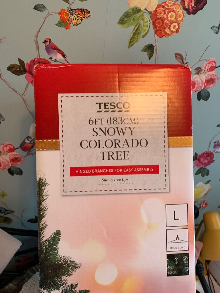 Tesco 6FT Snowy Colorado Christmas Tree – New, Boxed