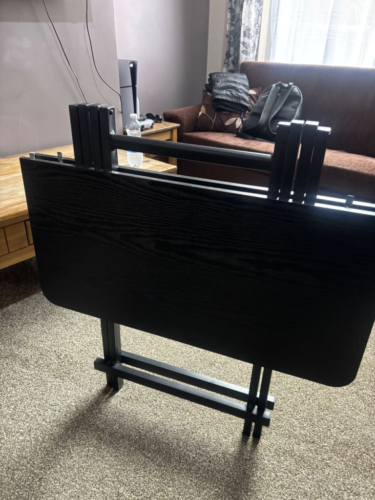 Black folding table