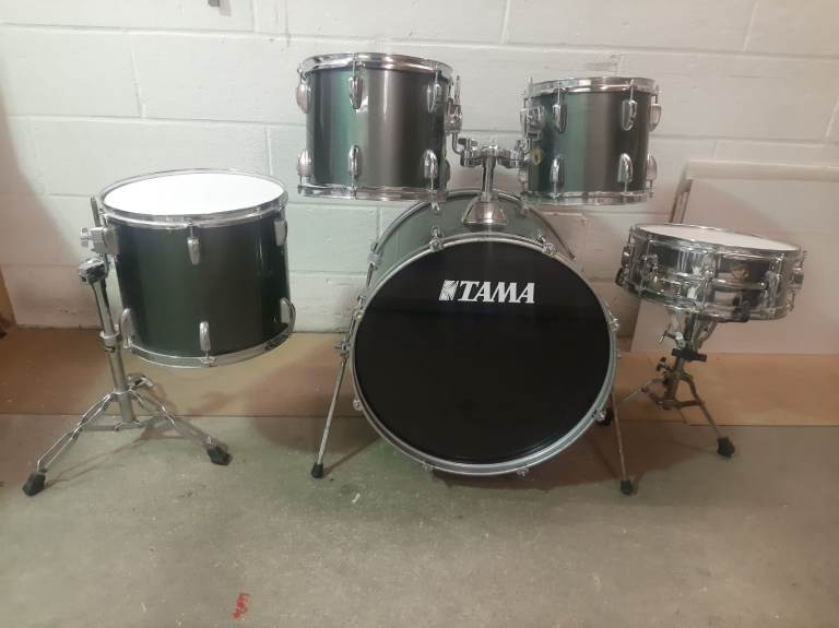 Tama Swingstar Deep Forrest Green 5 Piece Drum Kit 22in Bass ~ Drums Only ~ £250 ono