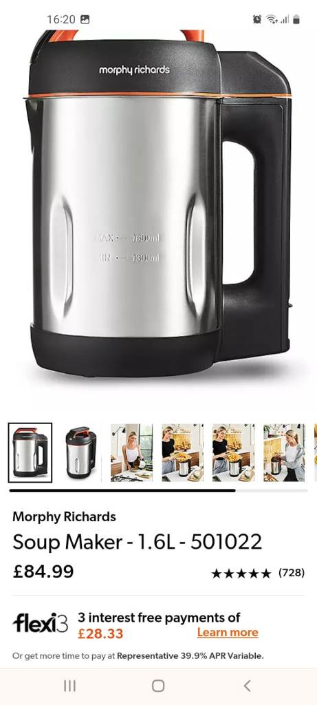 Morphy Richards soup maker 