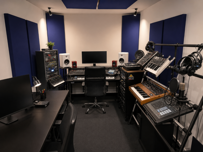 Music Studio | SoundProofed Room | Podcast to Rent in Wimbledon London SW19