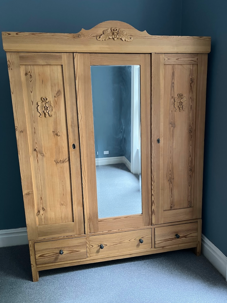 Stunning Antique Pine Wardrobe