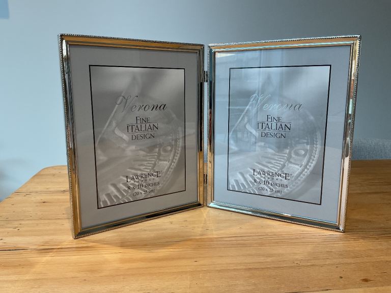 Lawrence silver double photo frames