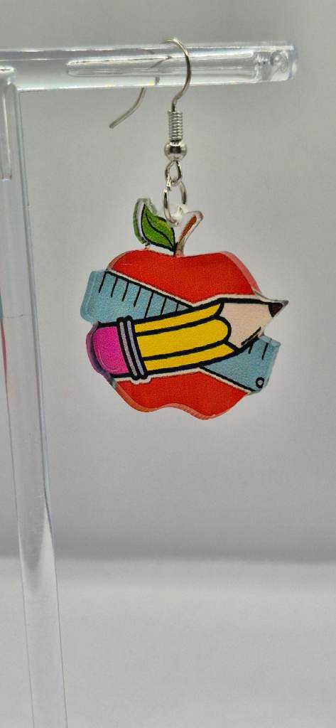 Teachers apple earrings 