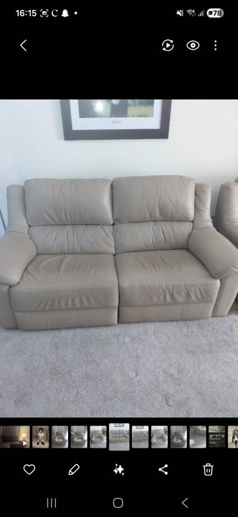 3 seater leather sofa 