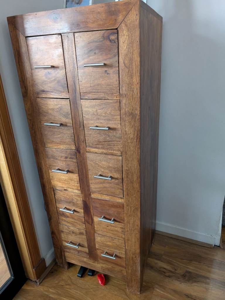 Cuba Sheesham 10 Drawer CD Unit 
