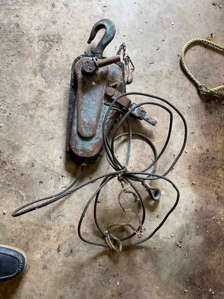 Tirfor winch with cable