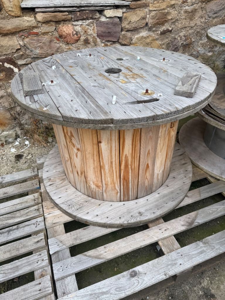 Large Wooden Cable Drum  – Fair Condition