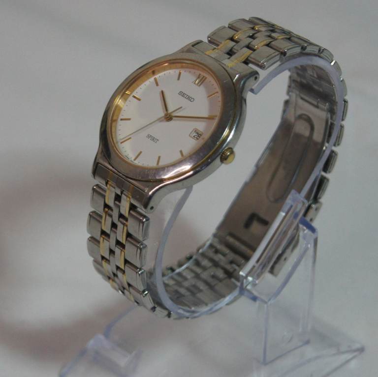 Working Gent’s Seiko Spirit 7N22-6B30 Quartz Date Stainless Steel Wristwatch