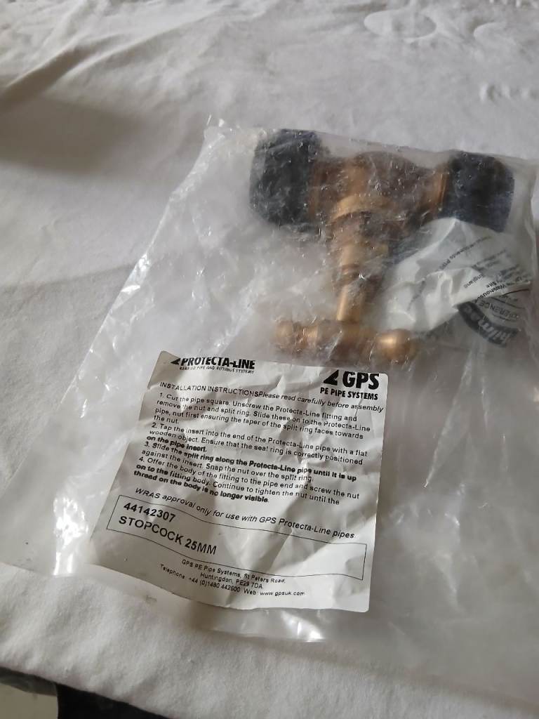 New Protecta-Line GPS Stopcock 25mm – Unused