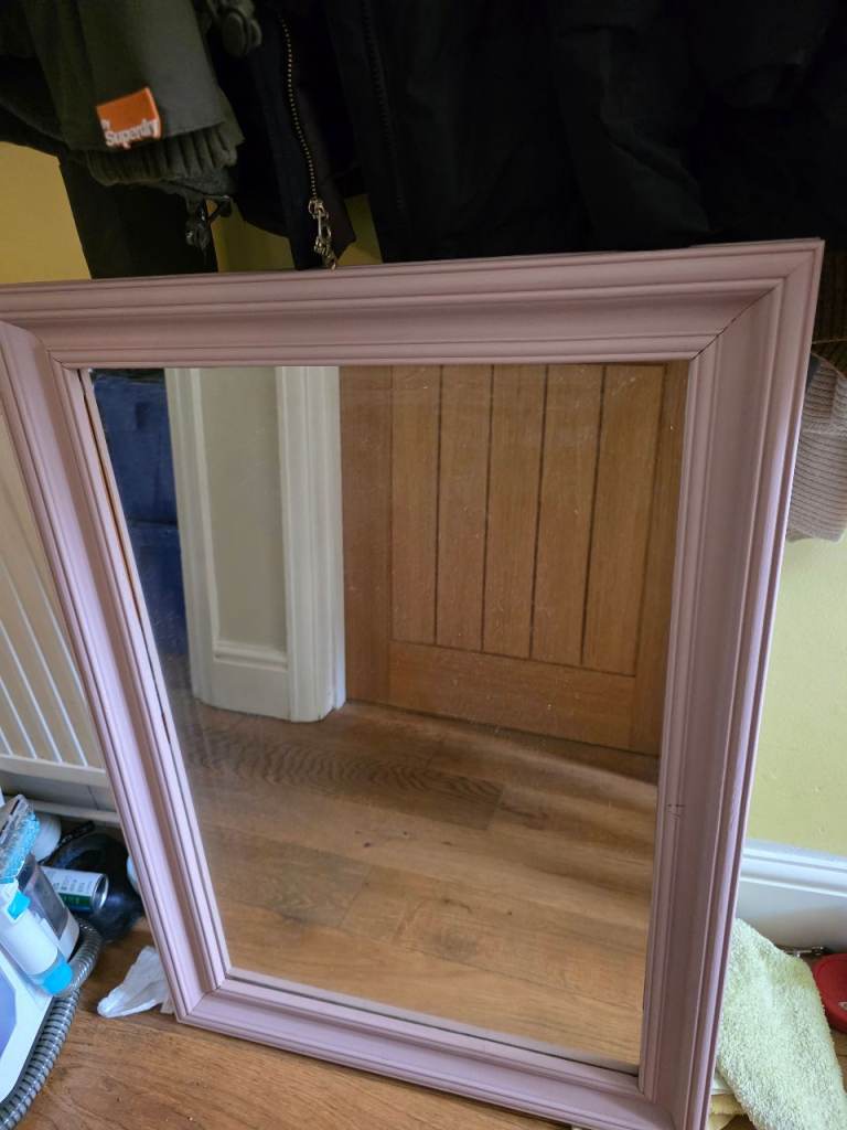 Large wooden mirror