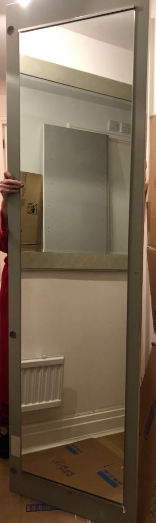 FREE HABITAT WHITE GLOSS WARDROBE MIRRORED DOOR