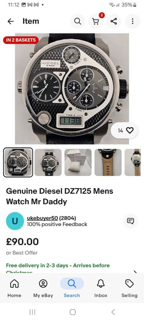 image for Diesel mr daddy watch dz7125