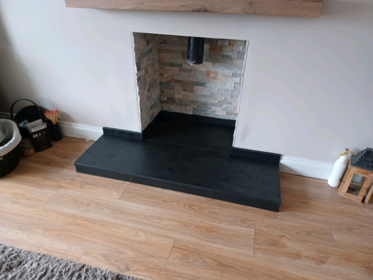 Slate Hearth Stone Cladding Tiling Kitchen Beam