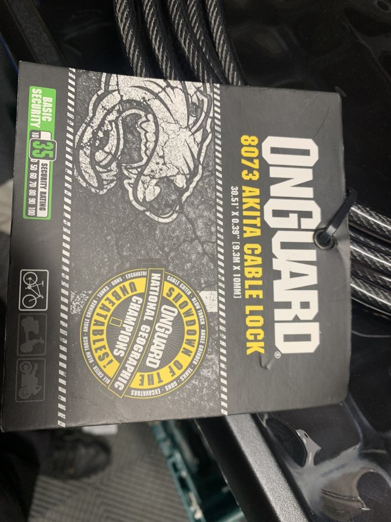 Motorcycle/Bicycle Onguard 8073 Lock Cable