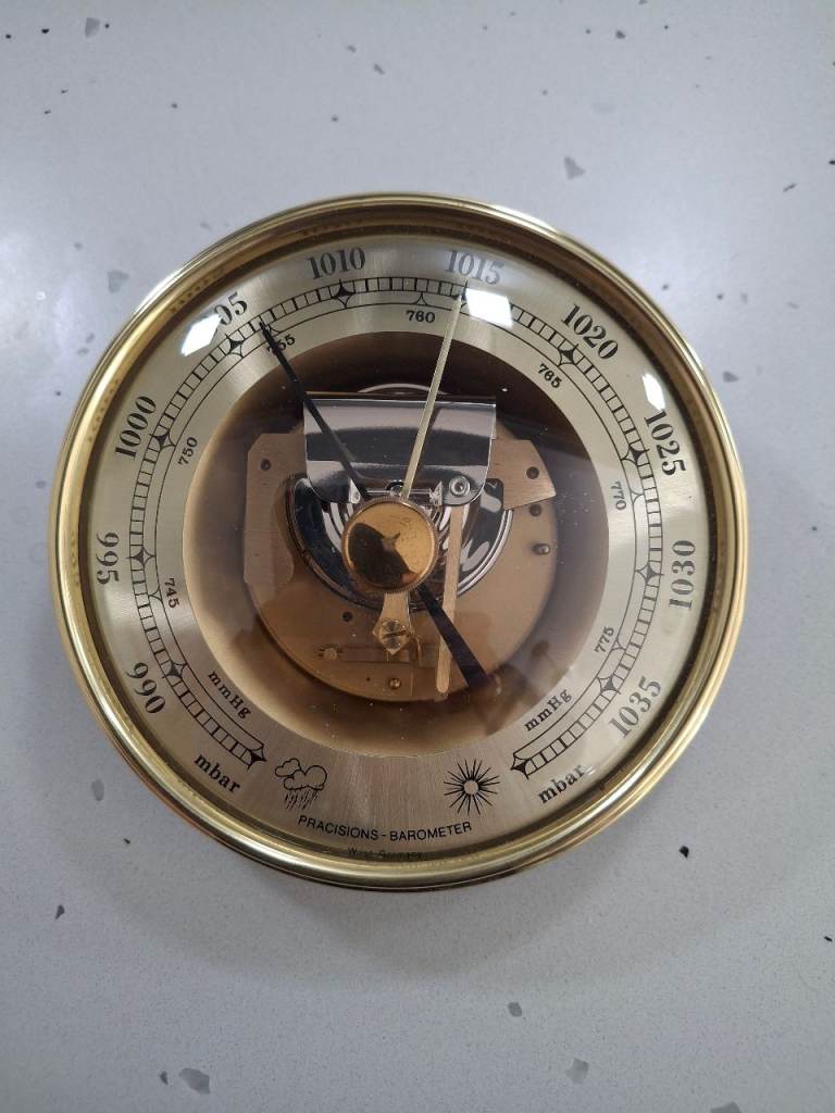 Vintage Style Brass Barometer