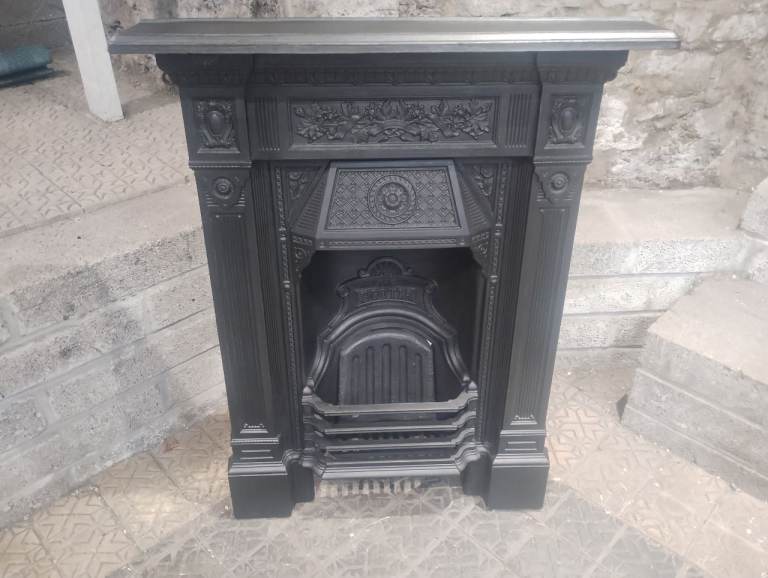 Cast iron Victorian fireplace