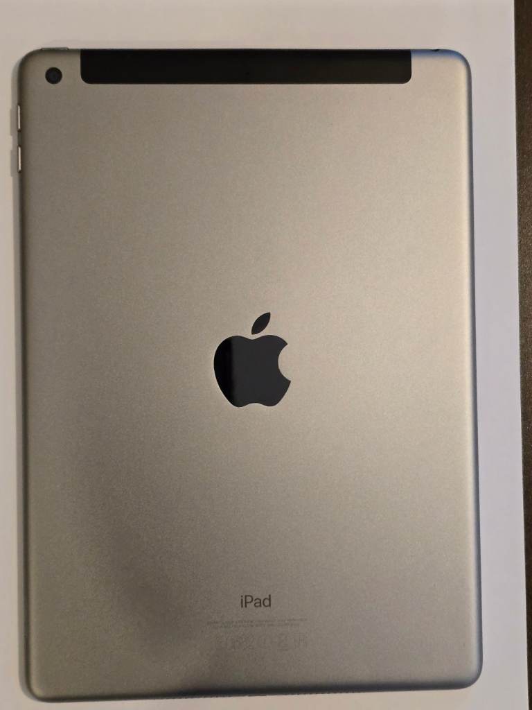 IPad 5th Generation Tablet, 32GB, WiFi + Sim. Grey colour. (ios16.78) Like new