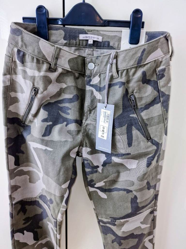 M&S Limited Edition Camouflage Trousers Size 12 - New With Tags