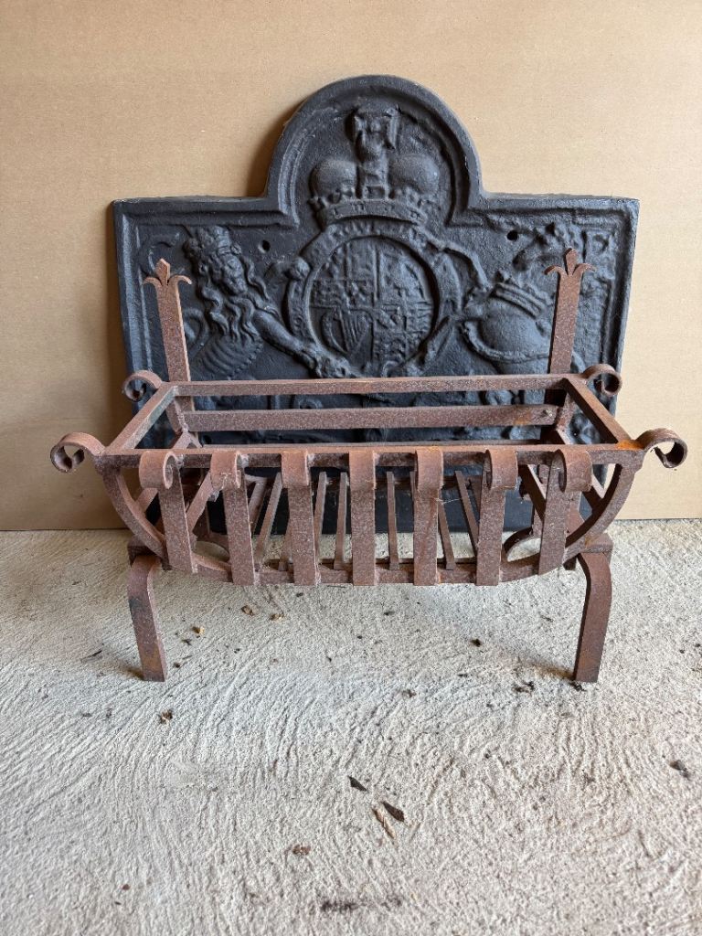 Fire basket & fire back