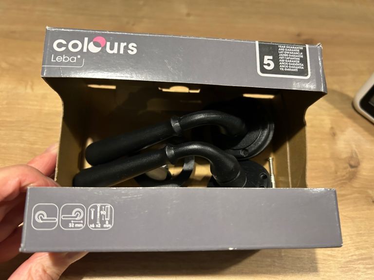 Brand new Matt black door handles