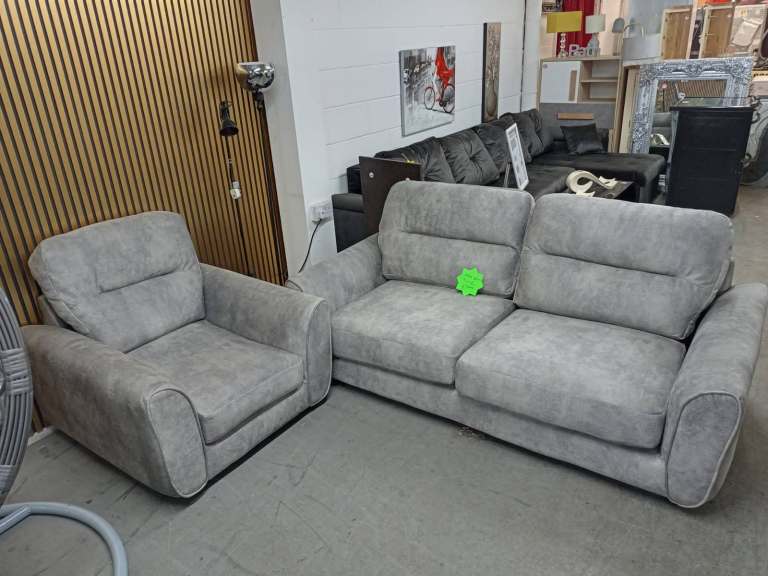 New Grey Fabric 3+Armchair Sofa  Set 