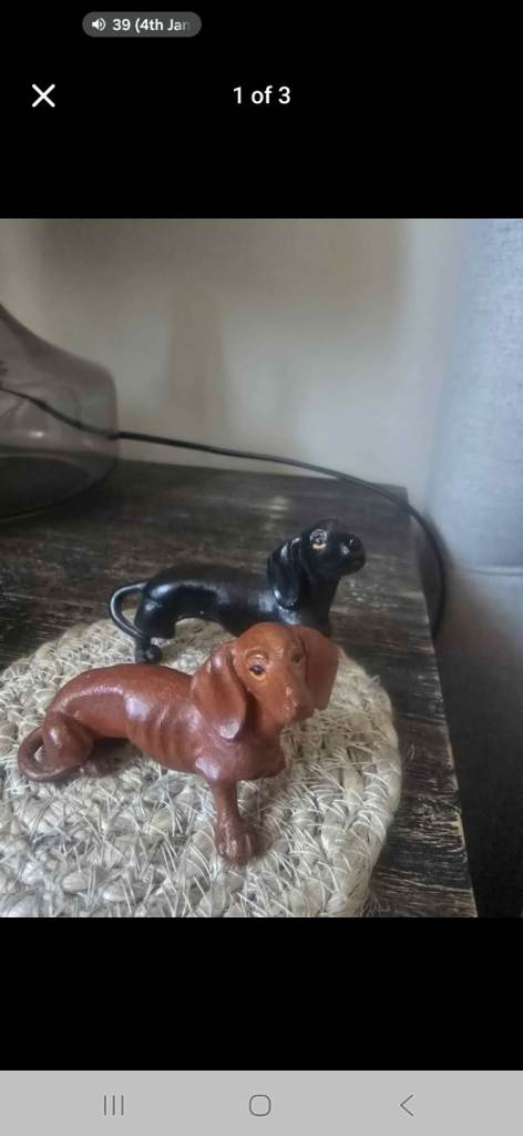 Wooden Dachshund Sculptures – Vintage Handmade