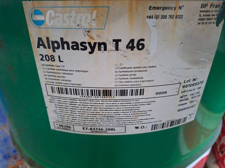 Alphasyn gear oil