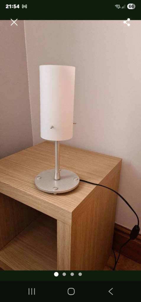 White Glass Table Lamp