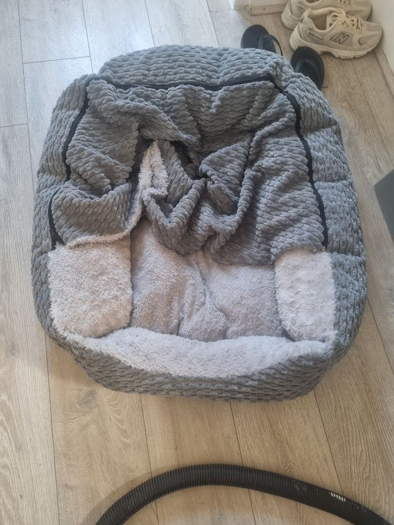Cosy Grey Pet Bed - Good Condition