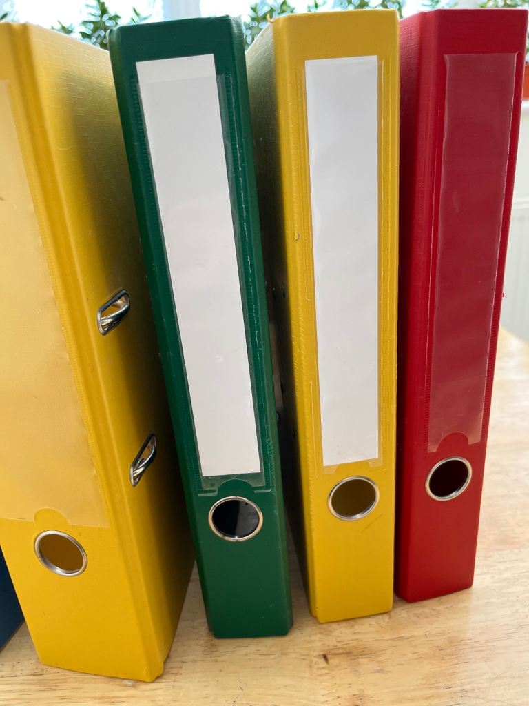 Stationery- 5 office lever arch folders A4, 2 fat, 3 inch hin