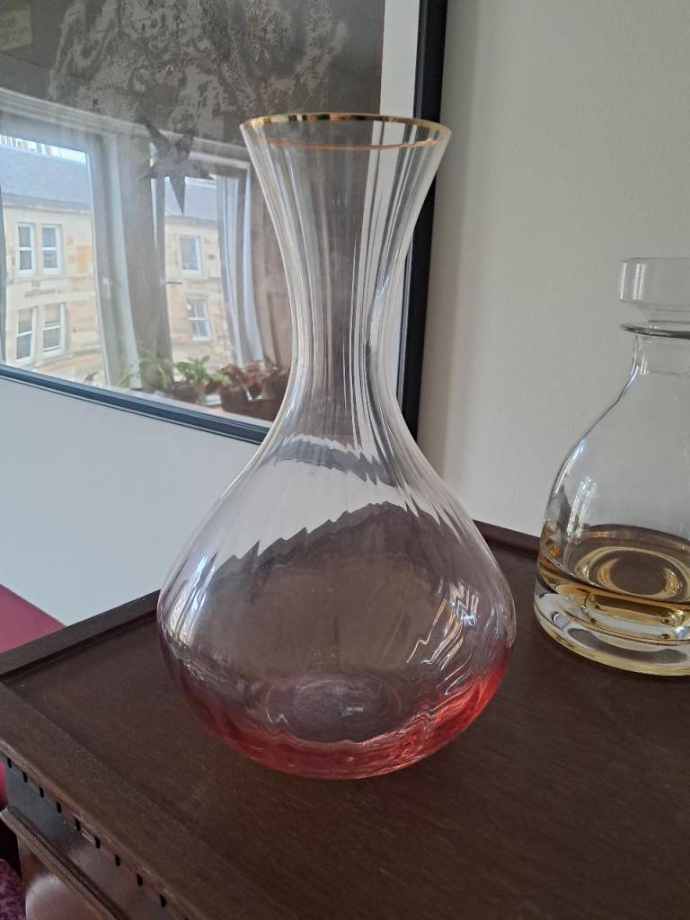 Beautiful Anthropologie wine decanter - waterfall series