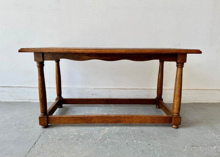 Vintage Oak Coffee Table Traditional Farmhouse Style