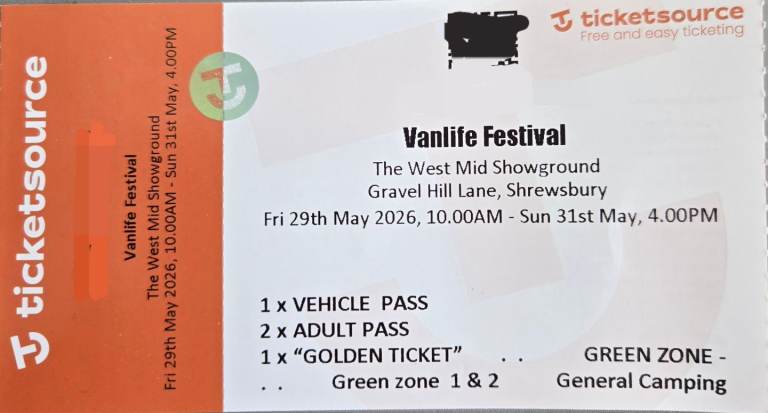 Vanlife ticket
