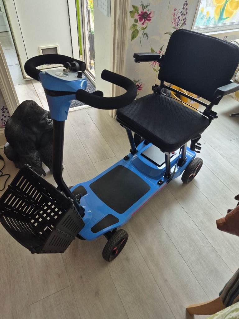 Blue Mobility Scooter with Basket – Good Working Order