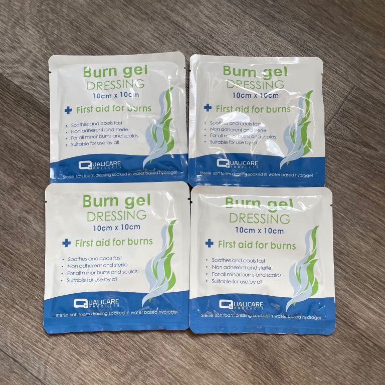 Qualicare First Aid Burn Gel Dressing (10cm x 10cm) - Wound Care - 4 in total