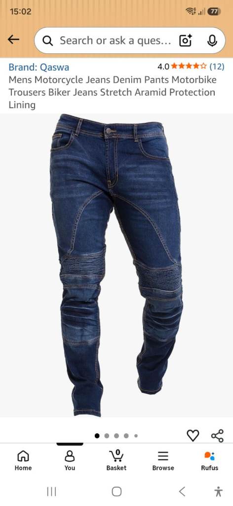 Motorbike jeans 34" waist